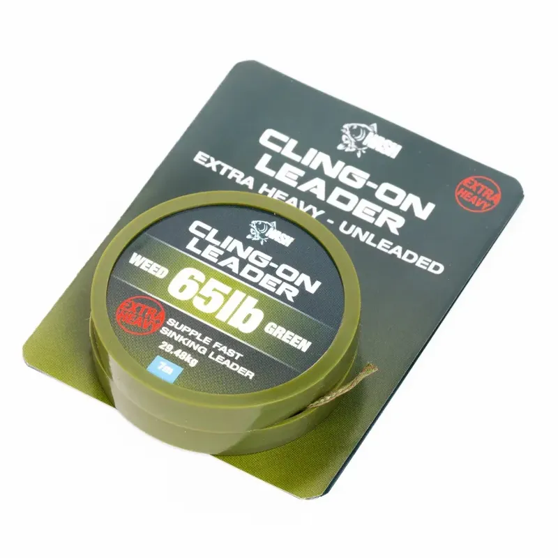 Nash Cling On Unleaded Leader Weed Green 65Lb 7m