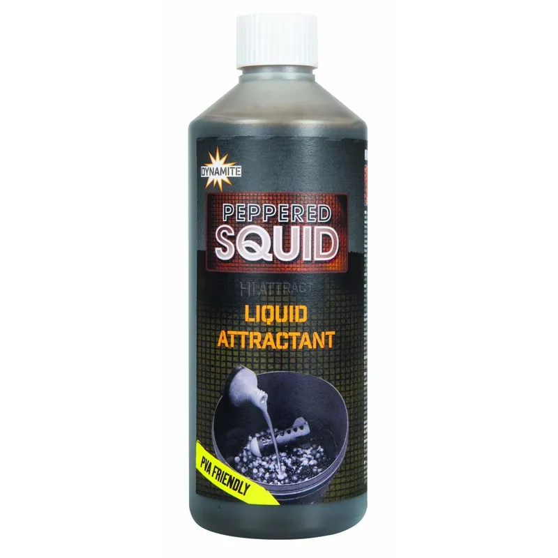 Dynamite Baits Peppered Squid Liquid 500ML DY1688