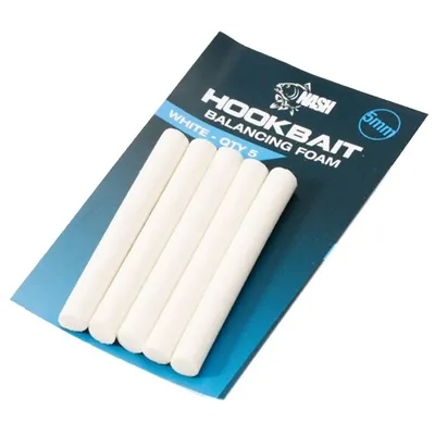 Nash Hookbaits Balancing Foam White 5mm Qty5