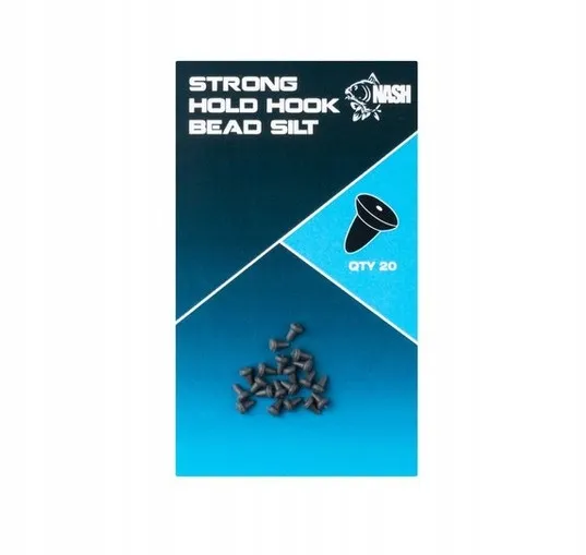 Nash Strong Hold Hook Bead Dark Silt Qty20