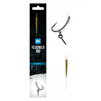 Nash Fluoro D-Rig Fang X Micro Barb 15lb Size 8