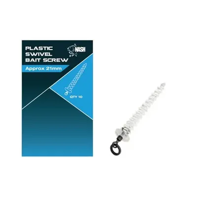 Nash Plastic Swivel Baits Screw 21mm 10Qty
