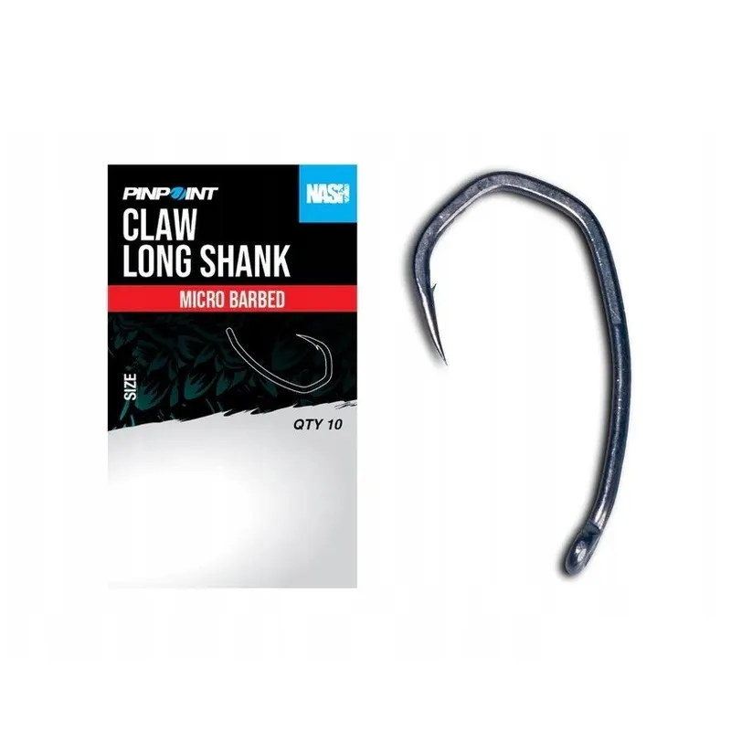 Nash Claw Long Shank Micro Barbed Size 8