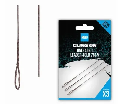 Nash Cling Unleaded Leader 40Lb 75cm
