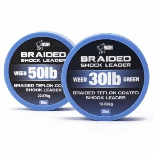 Nash Braid Shock Leader Weed Green 50Lb 22,67Kg 25m