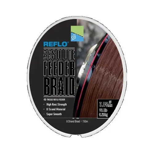 PRESTON INNOVATIONS REFLO ABSOLUTE FEEDER BRAID 0.08MM 13.2LB 6KG 150M P0280003