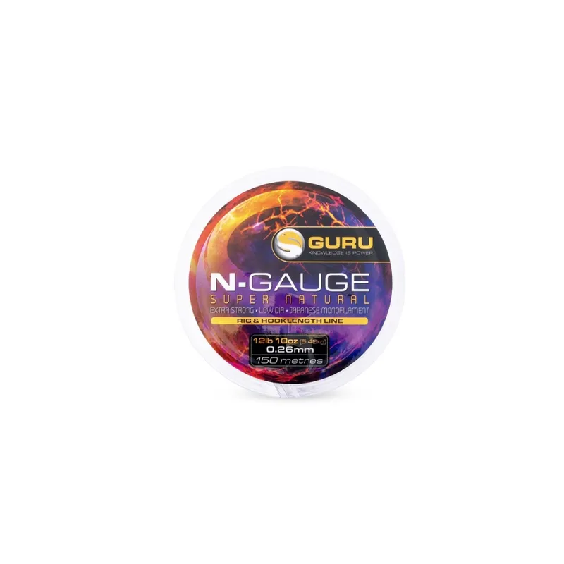 GURU N GAUGE SUPER NATURAL CLEAR 0 18MM 6LB 8OZ 3 08KG 150M GNSN18