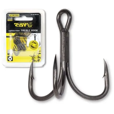 BLACK CAT CURVED POINT TREBLE HAKEN SIZE 4 4550400