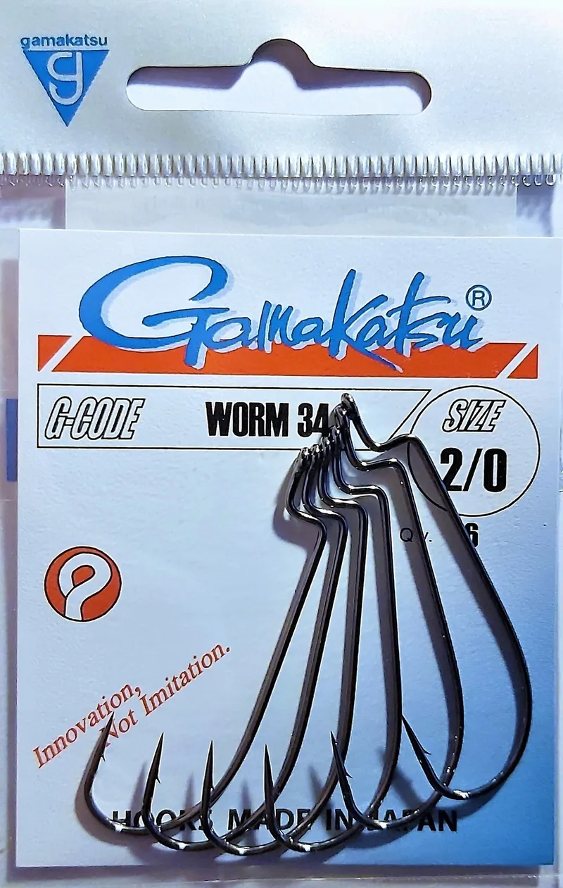 Gamakatsu Worm 34 Nr 2/0 6szt. 146676