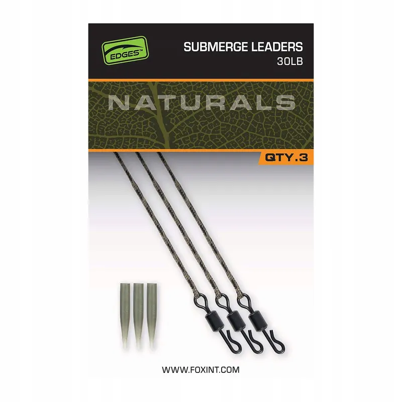 FOX EDGES™ NATURALS SUBMERGE LEADERS 40LBRS CAC847