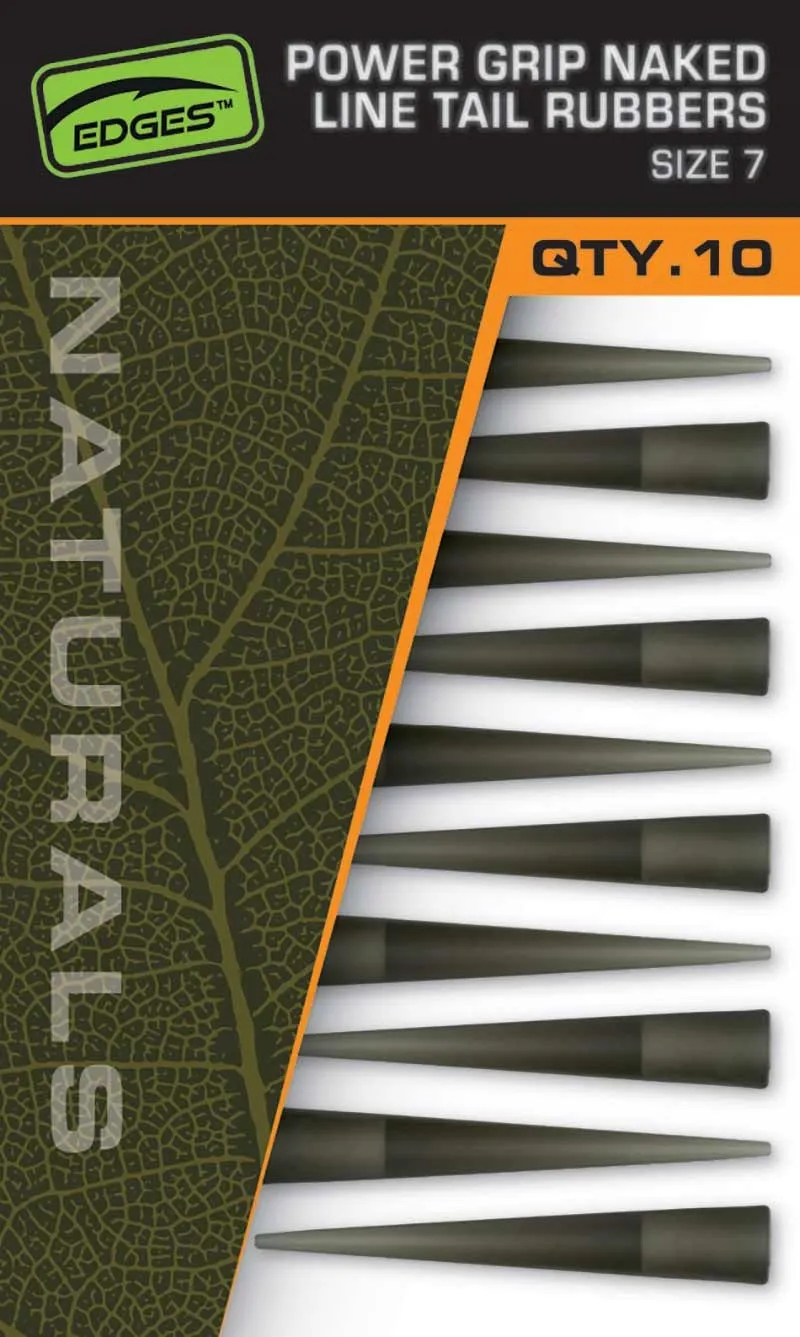 FOX EDGES™ NATURALS POWER GRIP NAKED LINE TAIL RUBBERS SIZE 7 CAC844