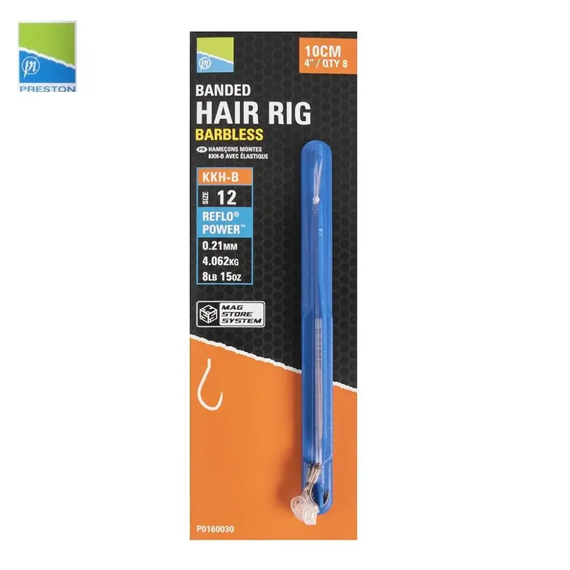 PRESTON INNOVATIONS KKH-B BANDED HAIR RIGS SIZE 14 0'21MM 4,8LB 8UND P0160031