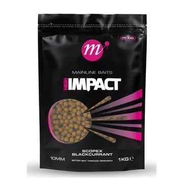 MAINLINE HIGH IMPACT BOILIES SCOPEX & BLACKCURRANT 10MM 1KG M23139
