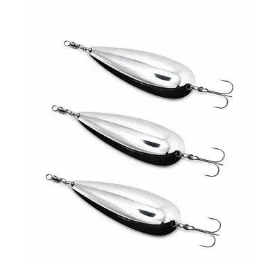 BAITS FISHING SILVER CAMO CHROME SPOON 2 7/8 1/2 OZ 29900