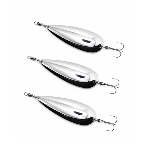 BAITS FISHING SILVER CAMO CHROME SPOON 2 7/8 1/2 OZ 29900