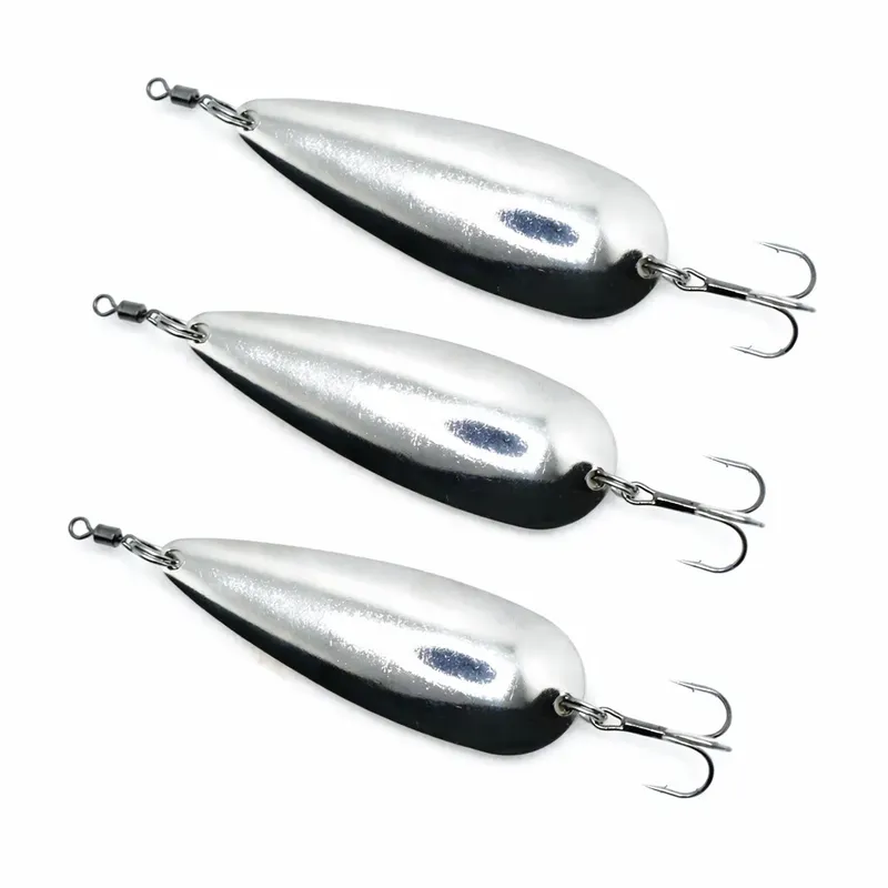 BAITS FISHING SILVER CHROME CAMO SPOON 3 1/2 FT 3/4 OZ 28900