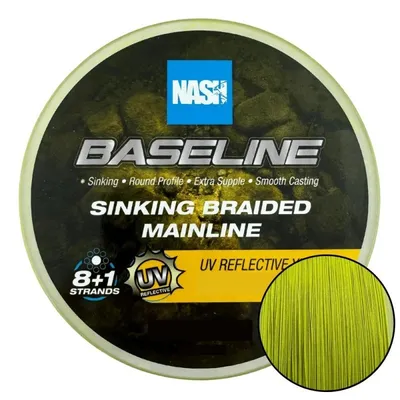 Nash Baseline Sinking Braid Uv Yellow 0,35mm 600m