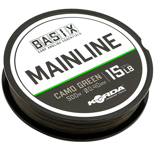 Korda Basix Hilo Mainline Camo Green 15lb 0,40mm 500m