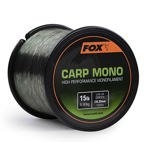 Fox Carp Mono High Performance Monofilament 033mm 15lb 6,80kg Green 1000m