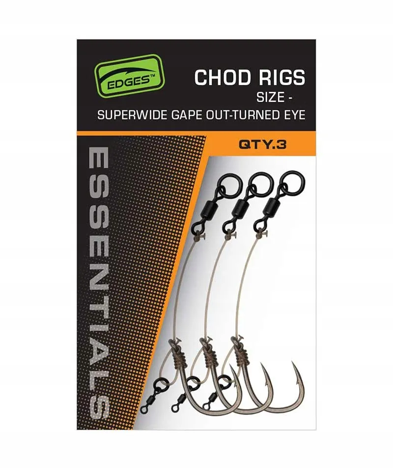 Fox Anzuelos Edges Super Wide Gape Chod Rigs Size 4