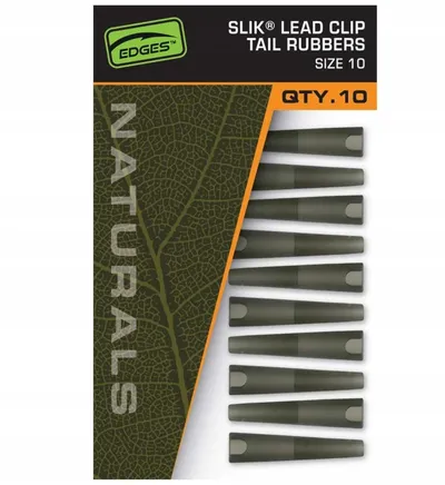 FOX EDGES™ NATURALS LEAD CLIP TAIL RUBBERS – SIZE 10 CAC832