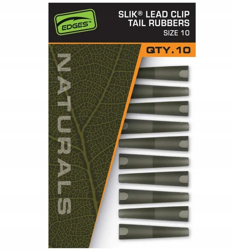 FOX EDGES™ NATURALS LEAD CLIP TAIL RUBBERS – SIZE 10 CAC832