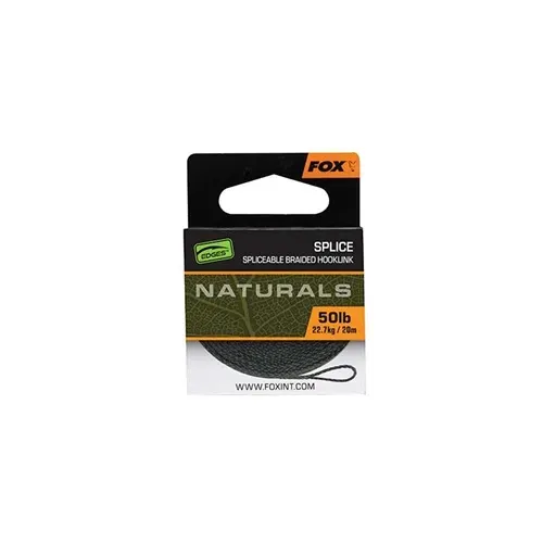 Fox Edges Naturals Splice Braided Hooklength 50lb 22.7kg 20m