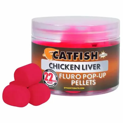 DYNAMITE BAITS CHICKEN LIVER FLURO POP UPS 22MM DY868