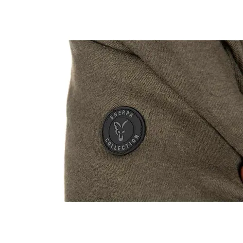 Fox Collection Sherpa Jacket Green & Black Size M