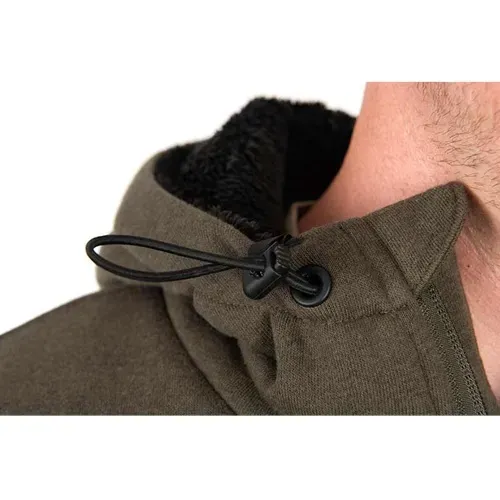Fox Collection Sherpa Jacket Green & Black Size M