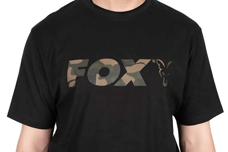 Fox Black & Camo Logo T-Shirt Size L