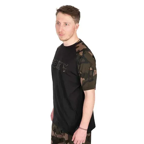 Fox Black/Camo Outline Print T Shirt Black 3XL