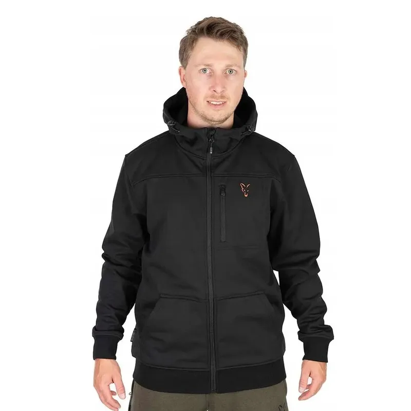 Fox Collection Soft Shell Jacket Blakc & Orange Size XL