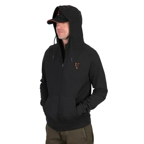 Fox Collection Lw Hoody Black & Orange Size 2XL