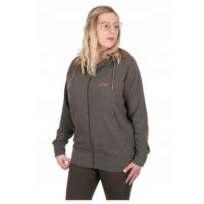 FOX WOMEN'S CLOTHING ZIPPED HOODIE OLIVE MARL MAUVE UK8 10 EU36 38 SIZE S CWC001