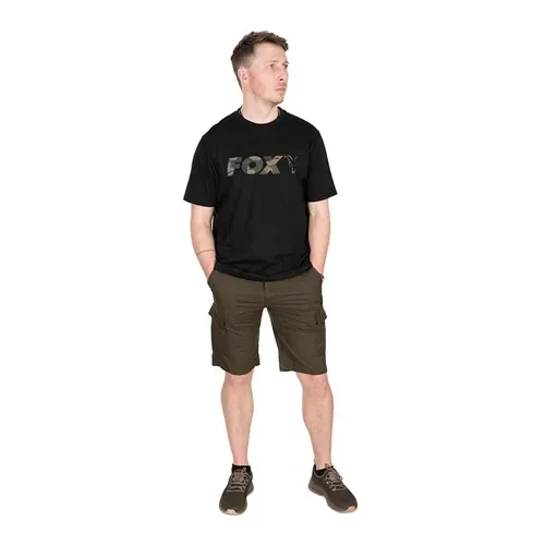 Fox Black/Camo Logo T Shirt Size M
