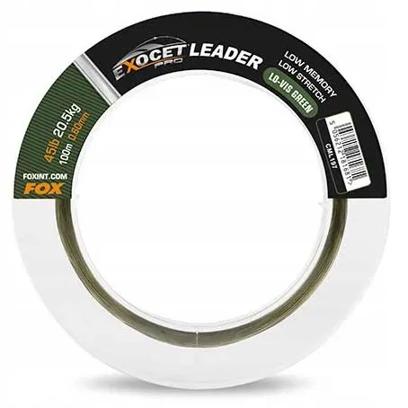 Fox Exocet Pro Leader Lo Vis Green 100m 0 60mm CML197