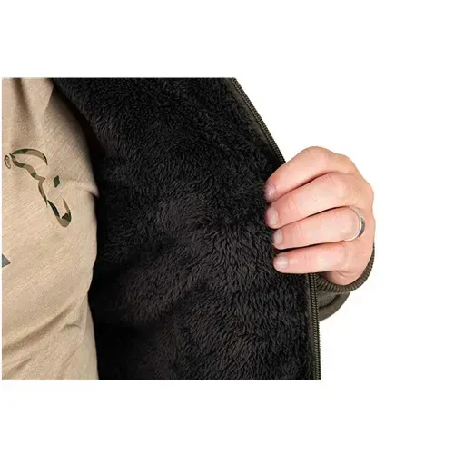 Fox Collection Sherpa Jacket Green & Black Size XL