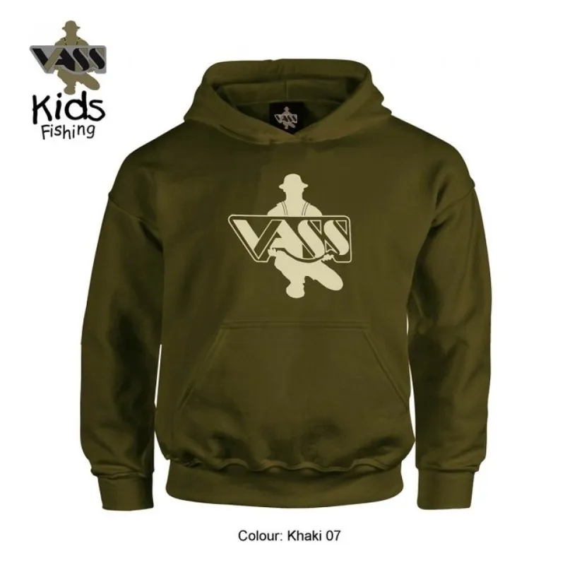 VASS KIDS HOODY VU7J KHAKI YEARS OLD SIZE 5-6 VU7JK56