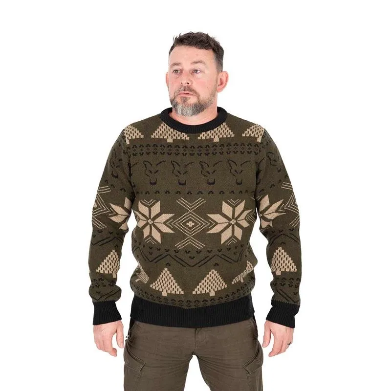 FOX FESTIVE JUMPER KHAKI TAN BLACK SIZE L CFX421