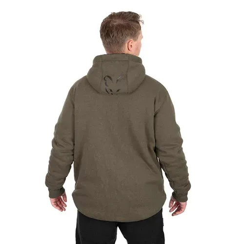 Fox Collection Sherpa Jacket Green & Black Size S