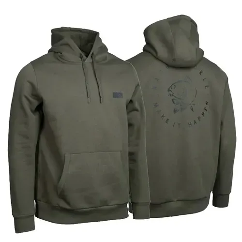 Nash Make It Happen Carp Logo Hoodie Green Size M