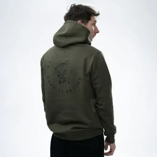 Nash Make It Happen Carp Logo Hoodie Green Size L