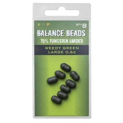 ESP TUNGSTEN LOADED BALANCE BEADS 6gr WEEDY CREEN LARGE ETTLBB02WG