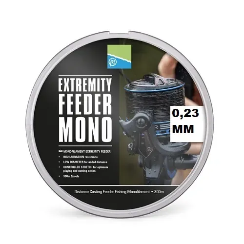 PRESTON INNOVATIONS EXTREMITY FEEDER MONO 0.23MM 9LB 4.1KG 300M P0270045