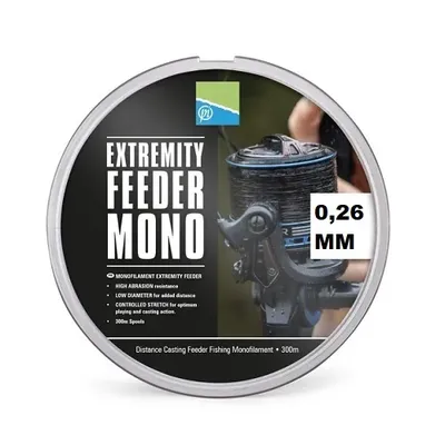 PRESTON INNOVATIONS EXTREMITY FEEDER MONO 0.26MM 11LB 5.0KG 300M P0270046