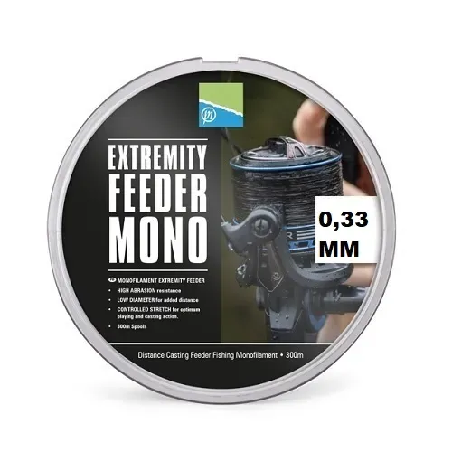 PRESTON INNOVATIONS EXTREMITY FEEDER MONO 0.33MM 15LB 6OZ 7.0KG 300M P0270049