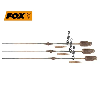 Fox Edges Camo Heli Clip Rigs 50lb Leadcore 3pcs