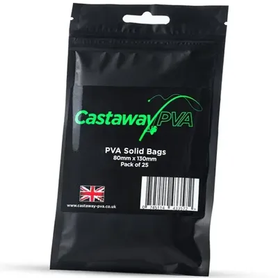 Castaway PVA Solid Bags 80mm X 130mm 25unidades