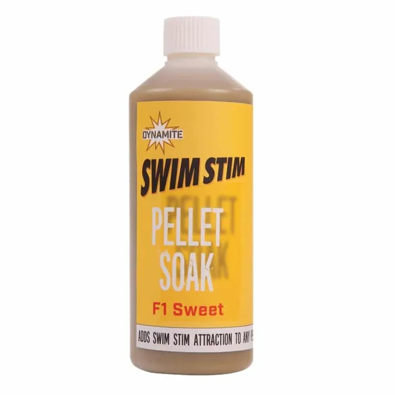 DYNAMITE BAITS SWIM STIM PELLETS SOAK F1 SWEET 500ML DY1424